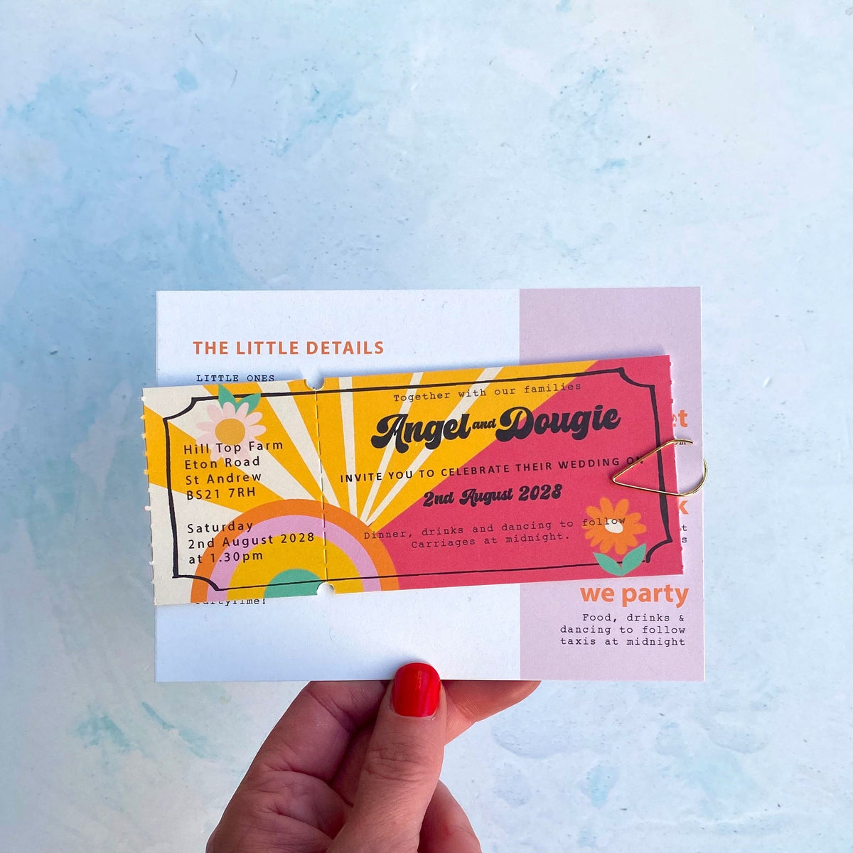 TICKET STYLE INVITATONS