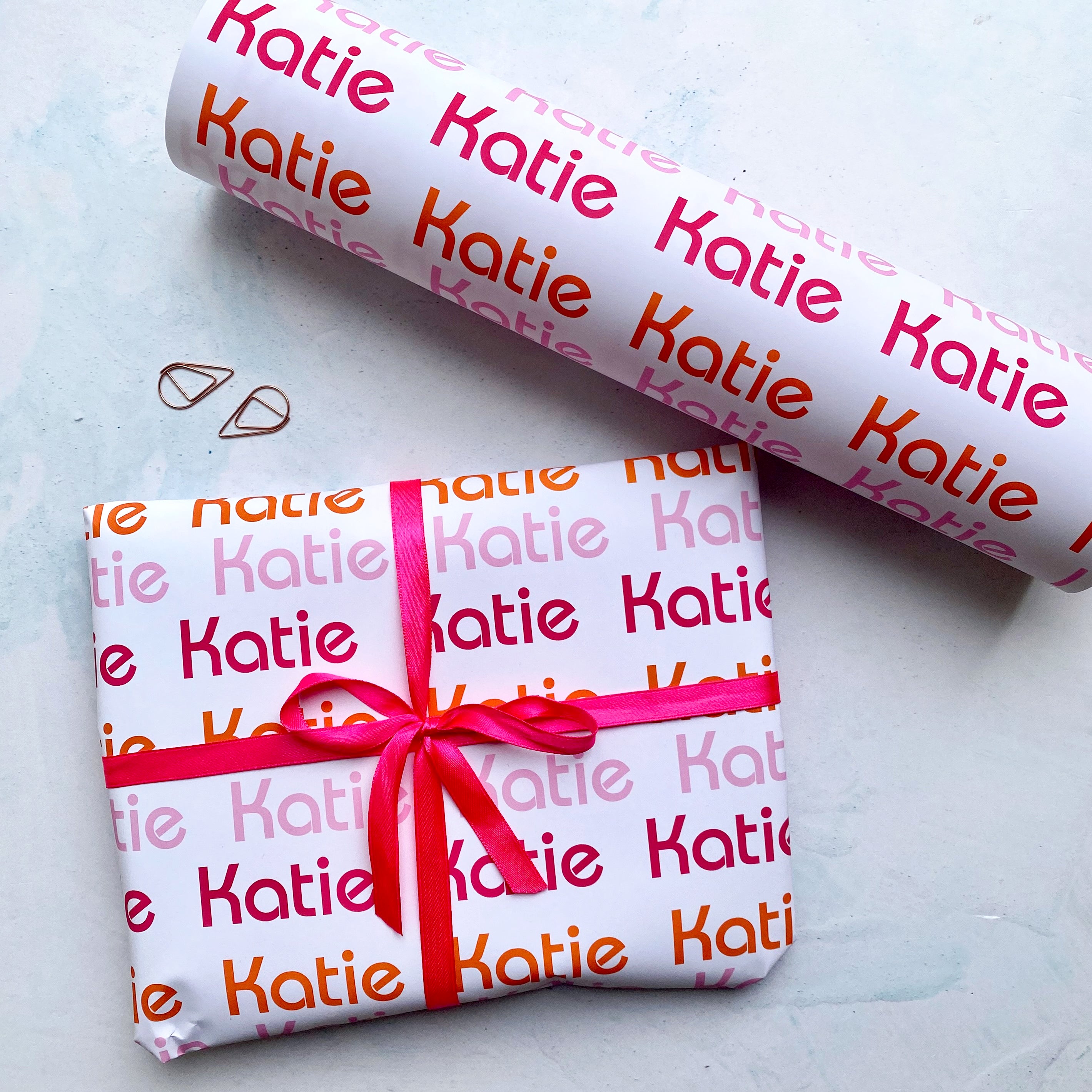 1980's Retro Name Personalised Wrapping Paper