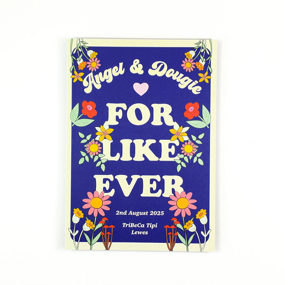 Funky Floral Wedding Invitation