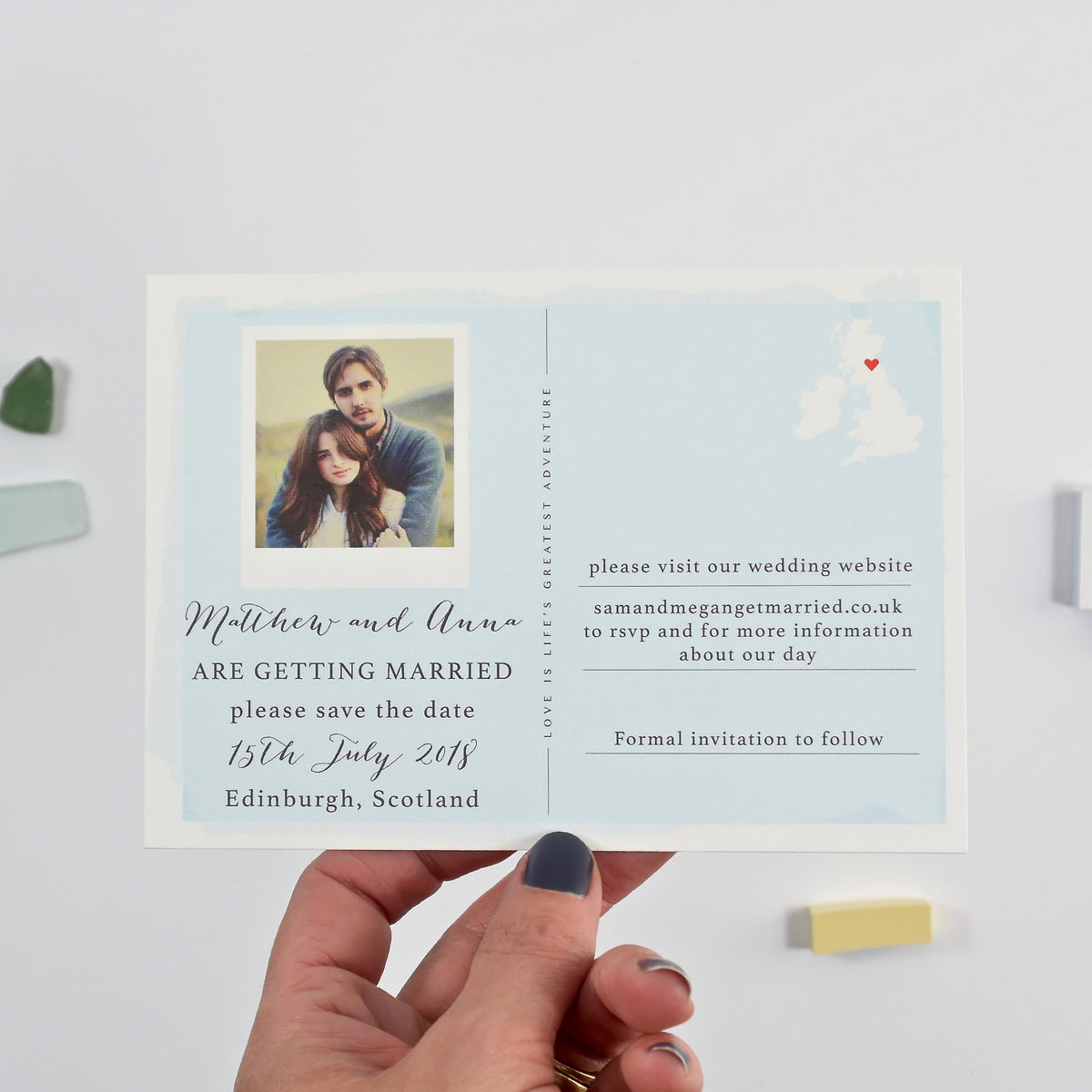 WATERCOLOUR MAP WEDDING INVITATION