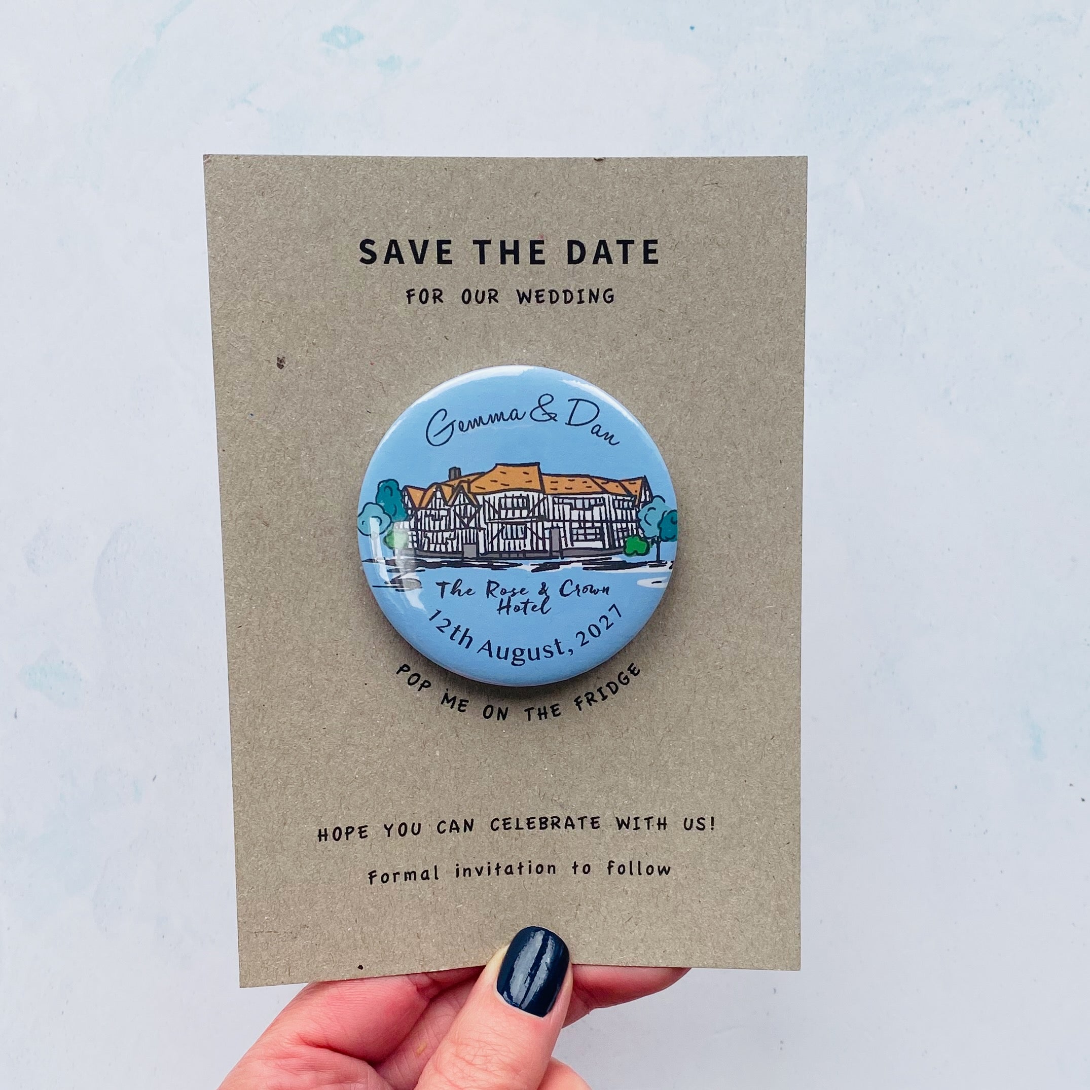 Hand-drawn Bespoke Venue Illustration Save the Date