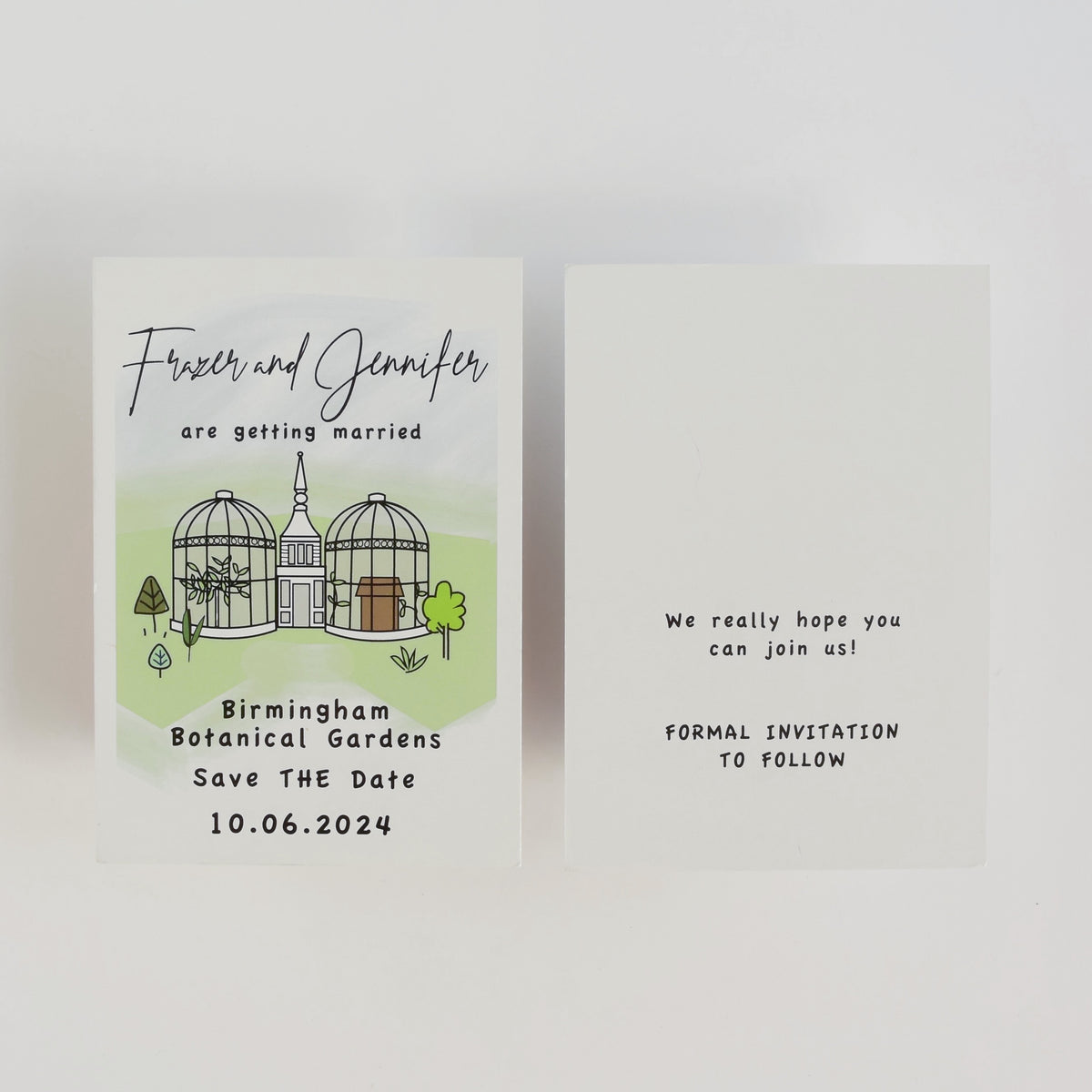 A7 Bespoke Venue Illustration Postcard  Save The Date