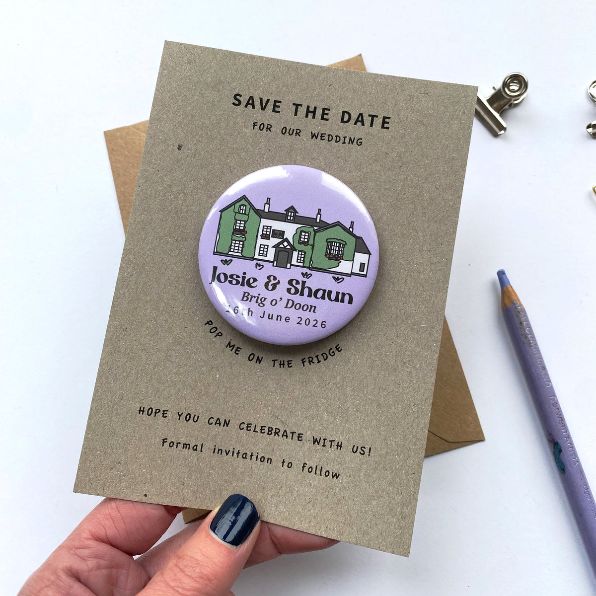Wedding Venue Illustration Save the Date