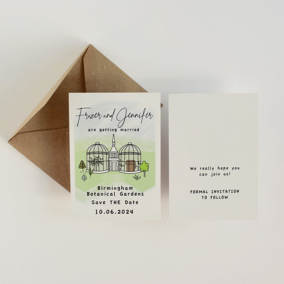A7 Bespoke Venue Illustration Postcard  Save The Date