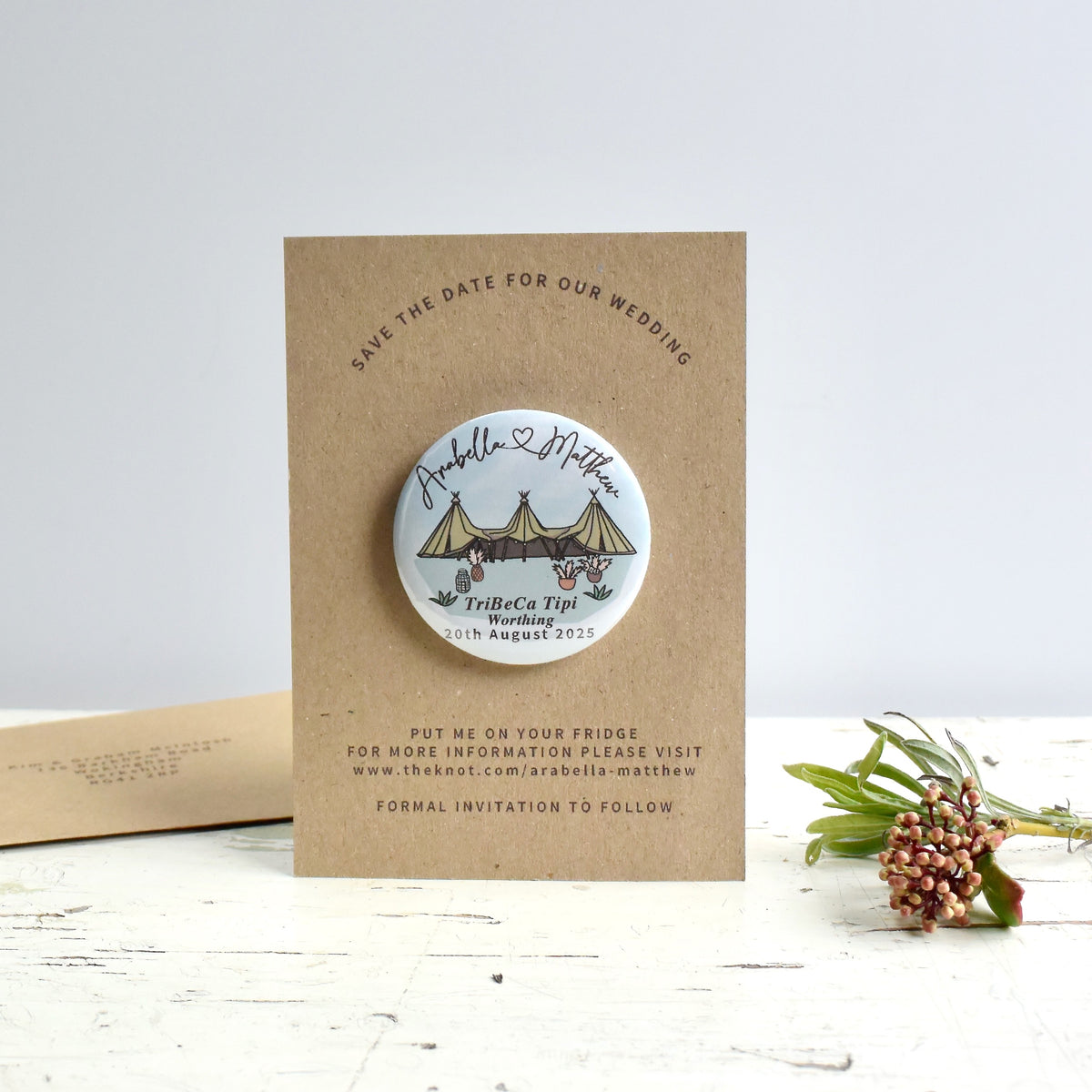 Boho Tipi Magnet Save the Date