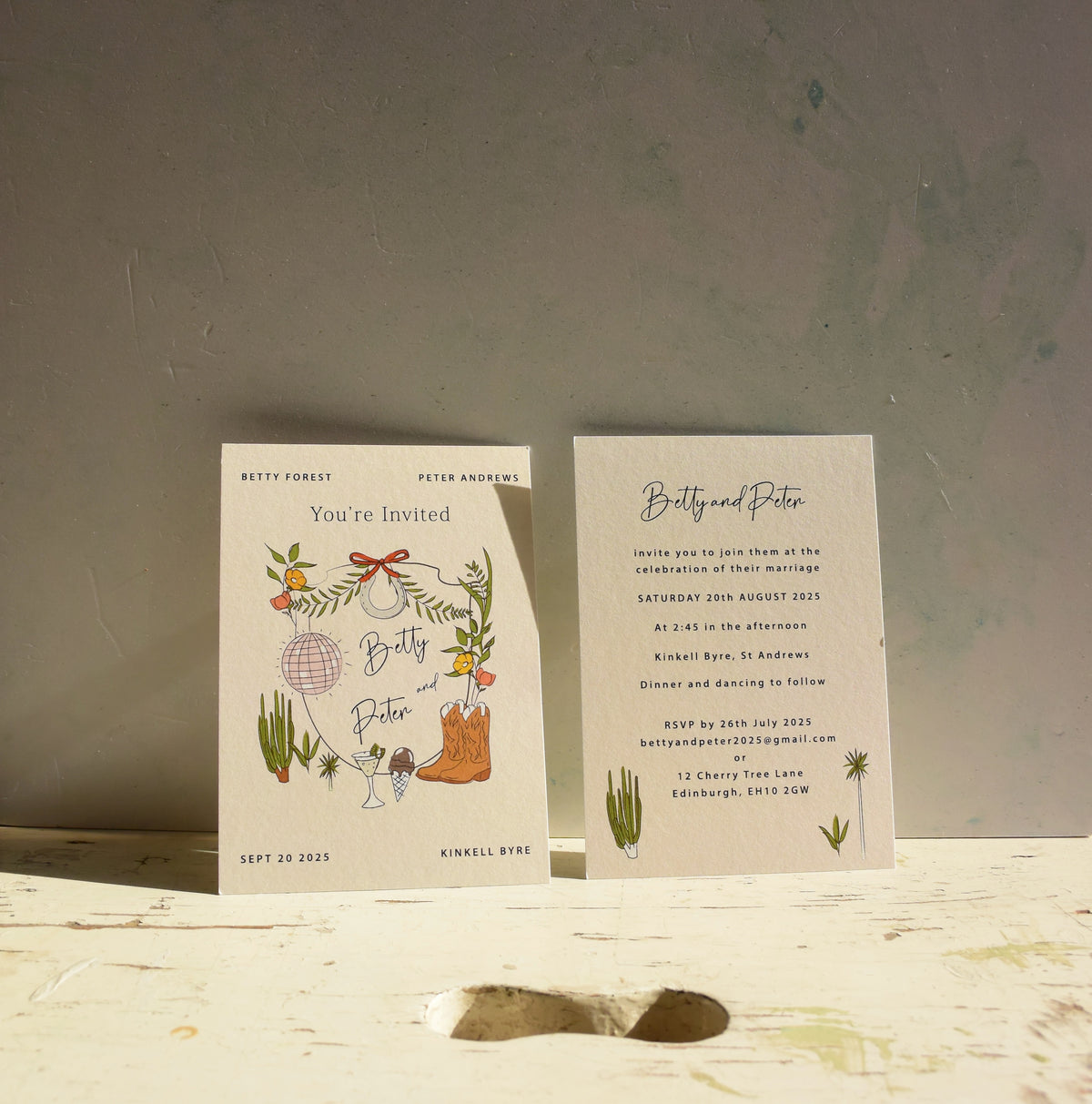 Monogram Style Wedding Invitation
