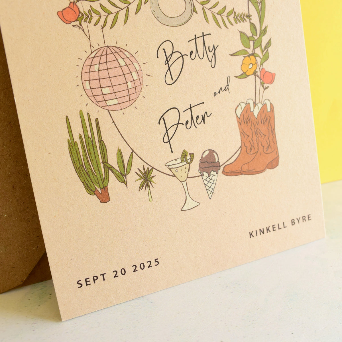 Monogram Style Wedding Invitation