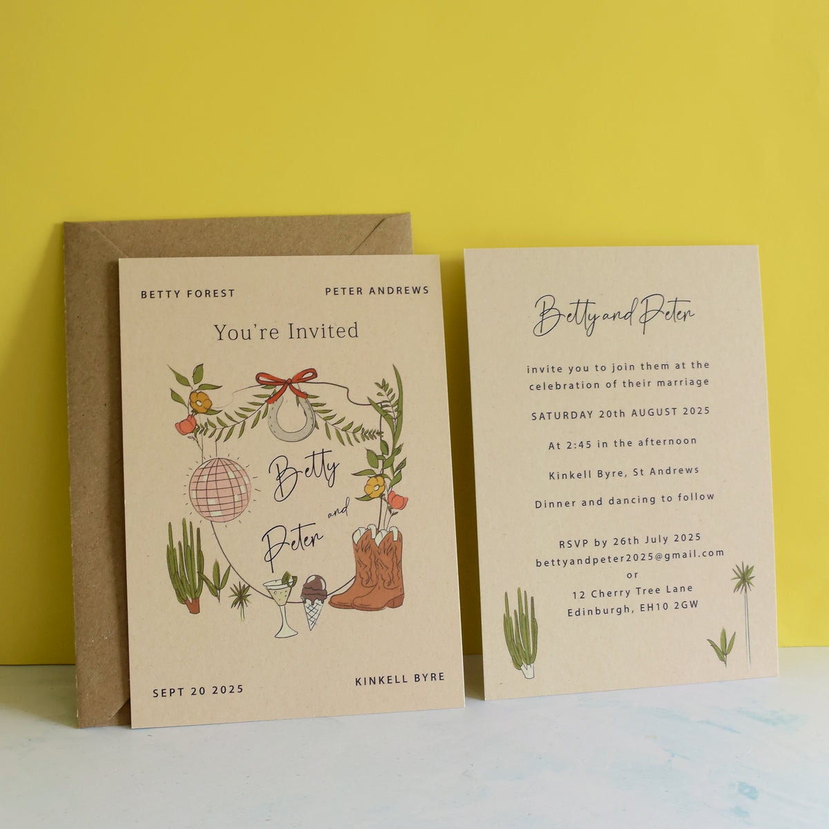 Monogram Style Wedding Invitation