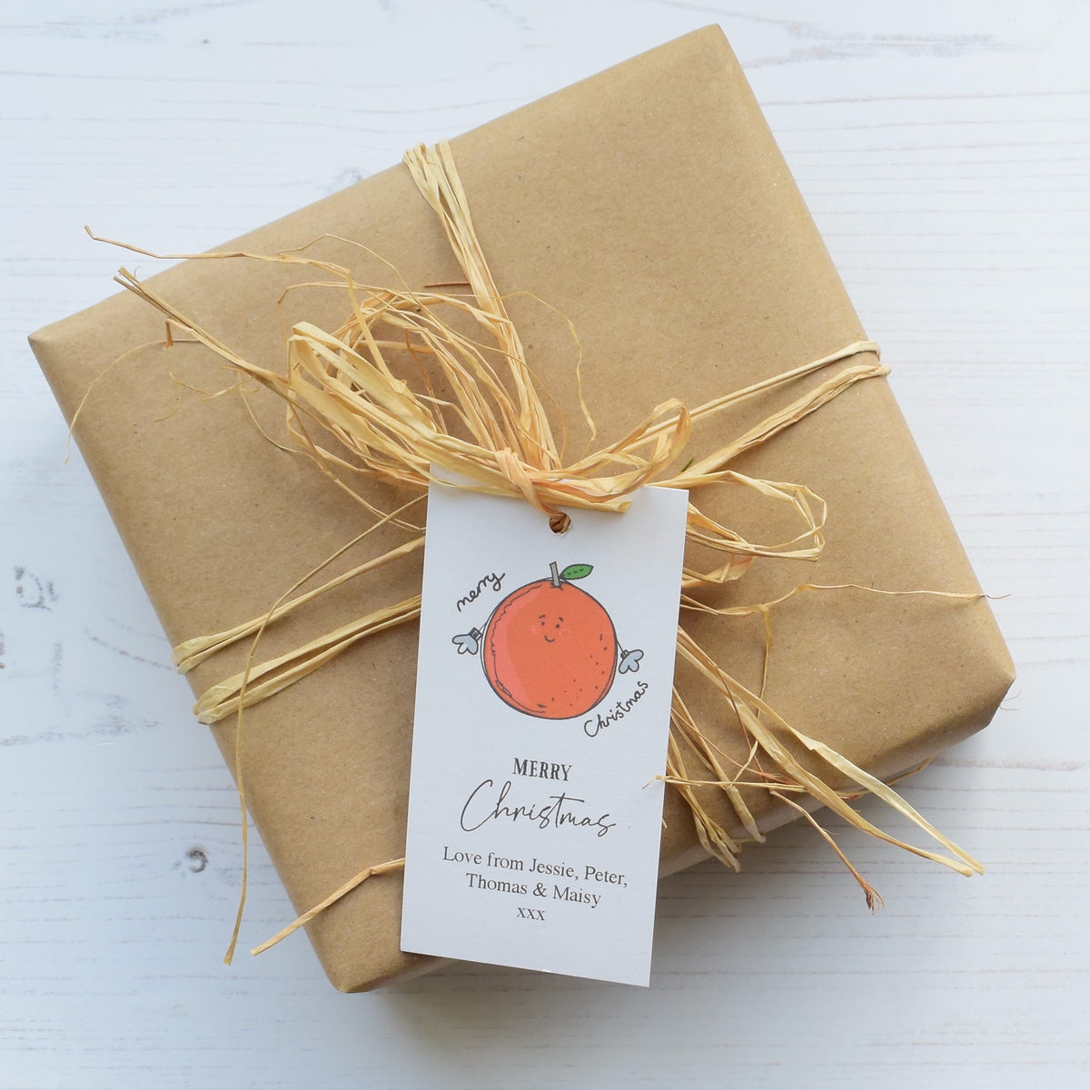 10 Personalised Christmas Satsuma Christmas Gift Tags