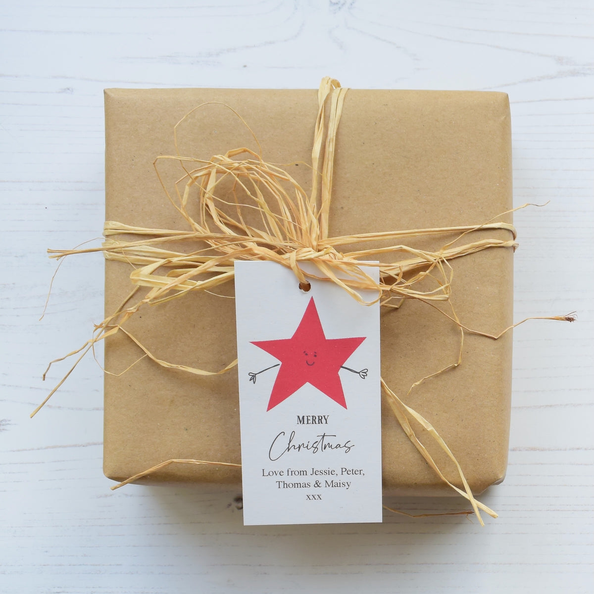 10 Personalised Christmas Star Christmas Gift Tags
