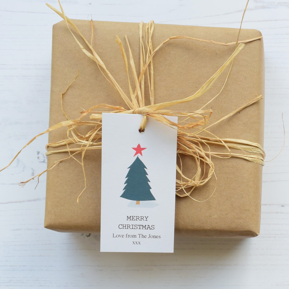 10 Personalised Christmas Tree Christmas Gift Tags