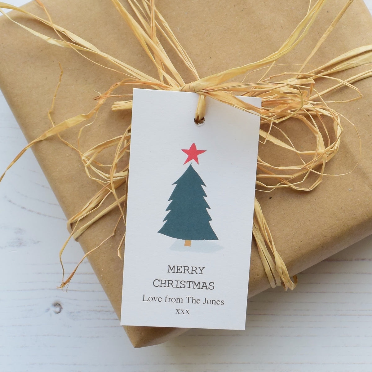 10 Personalised Christmas Tree Christmas Gift Tags