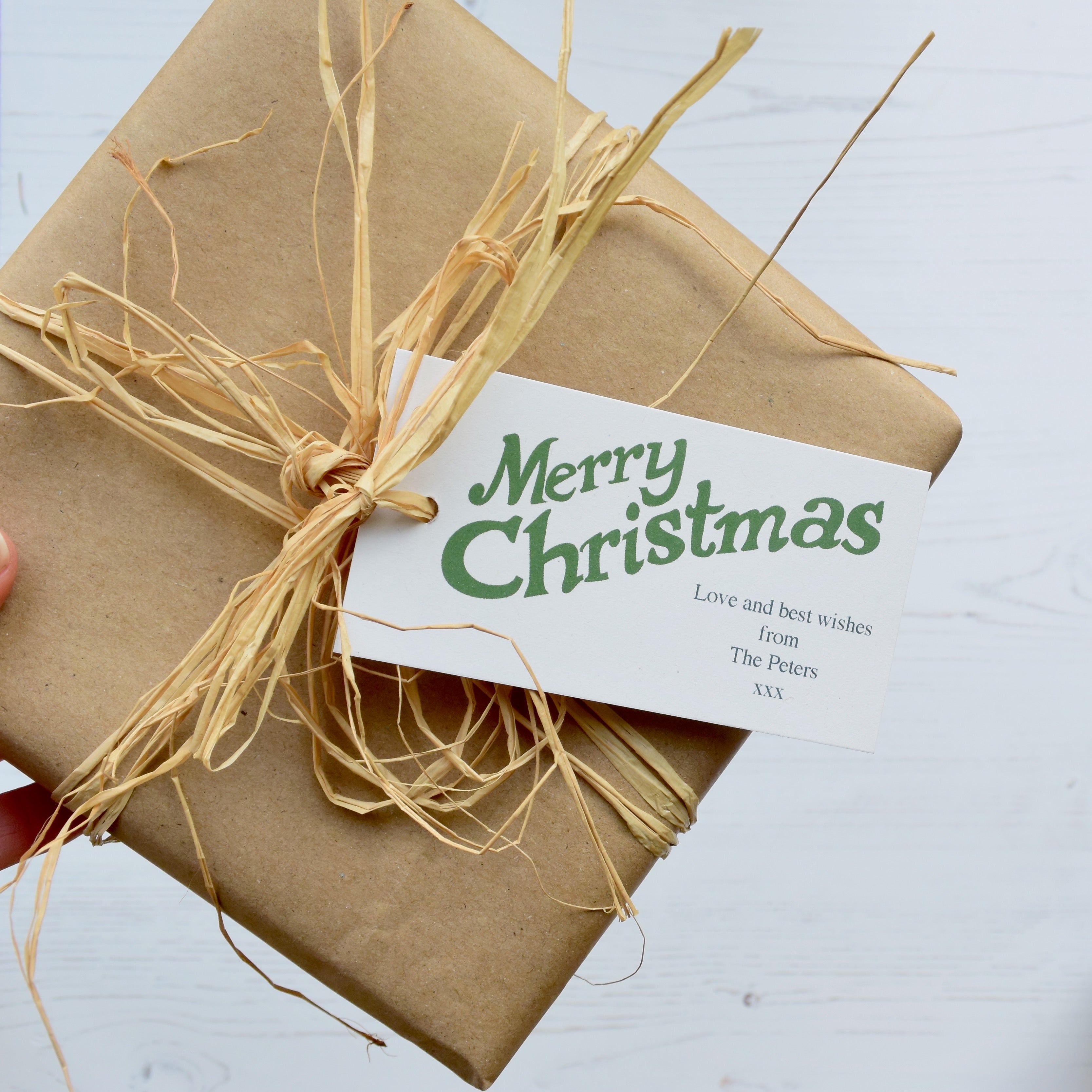 10 Personalised Merry Christmas Gift Tags