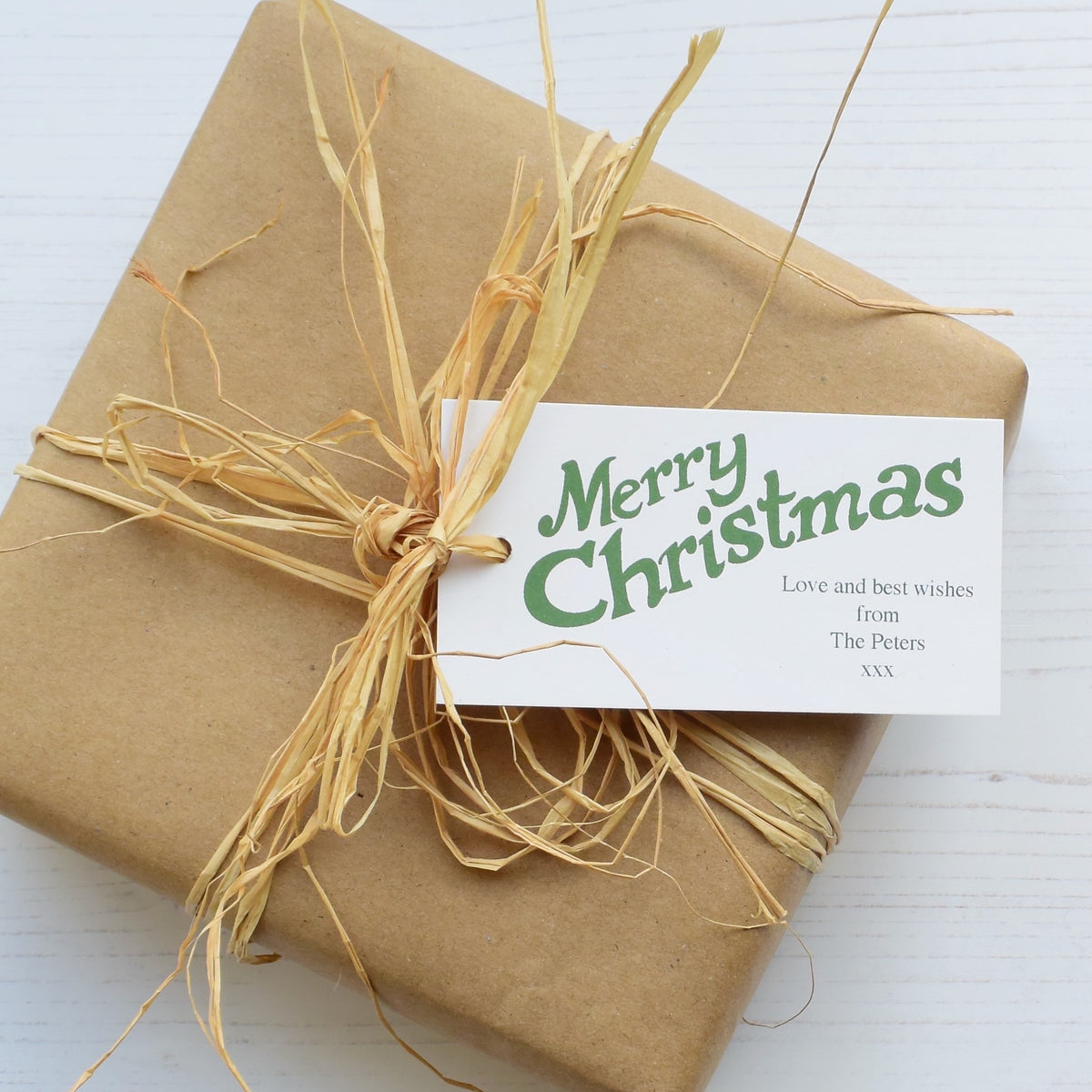 10 Personalised Merry Christmas Gift Tags