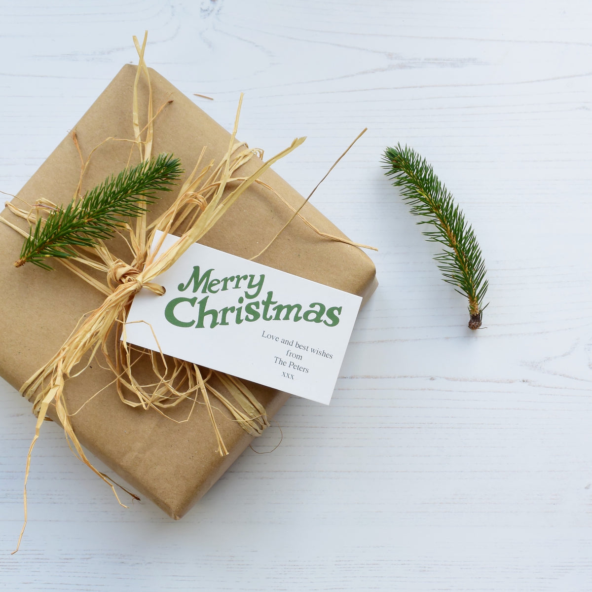 10 Personalised Merry Christmas Gift Tags