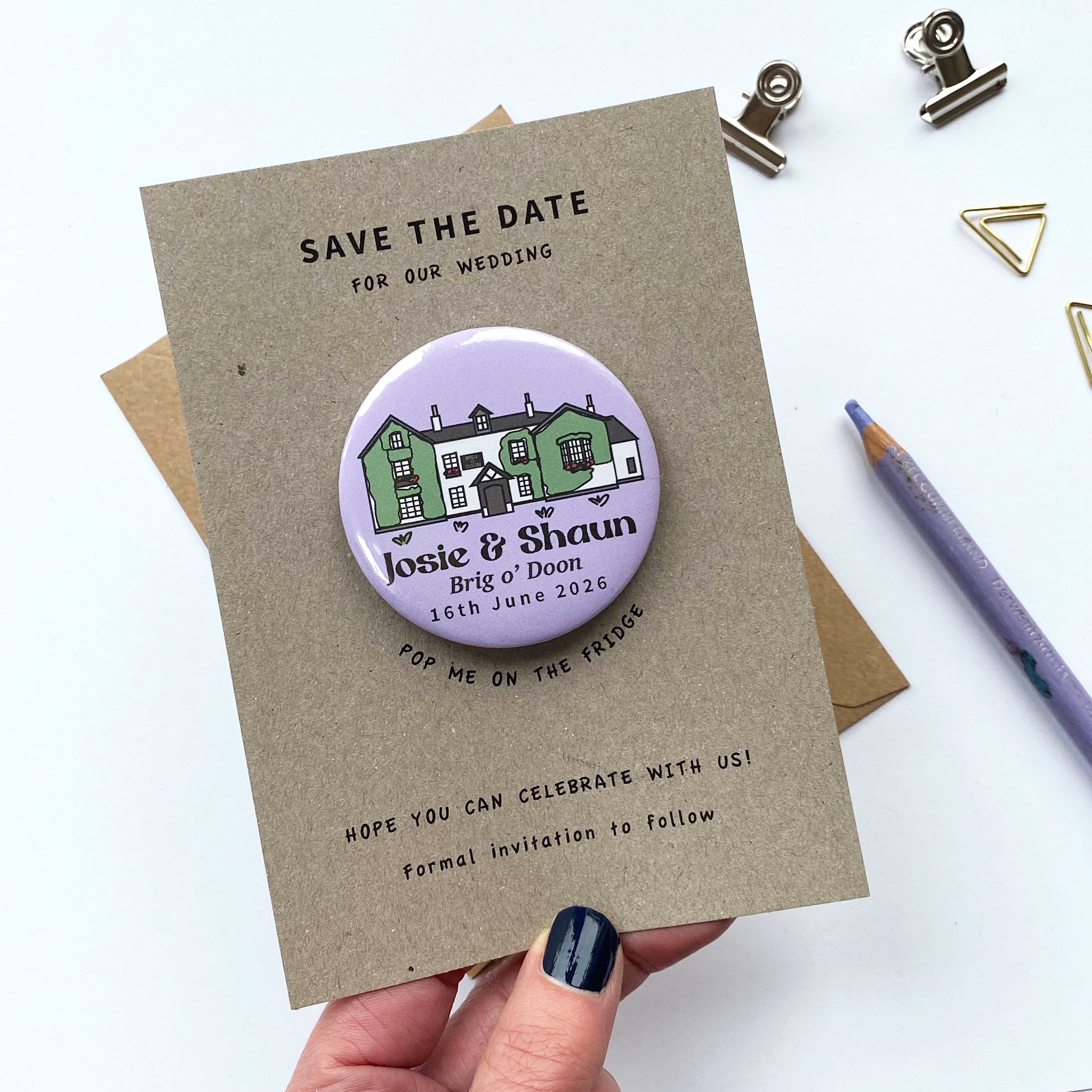 Wedding Venue Illustration Save the Date