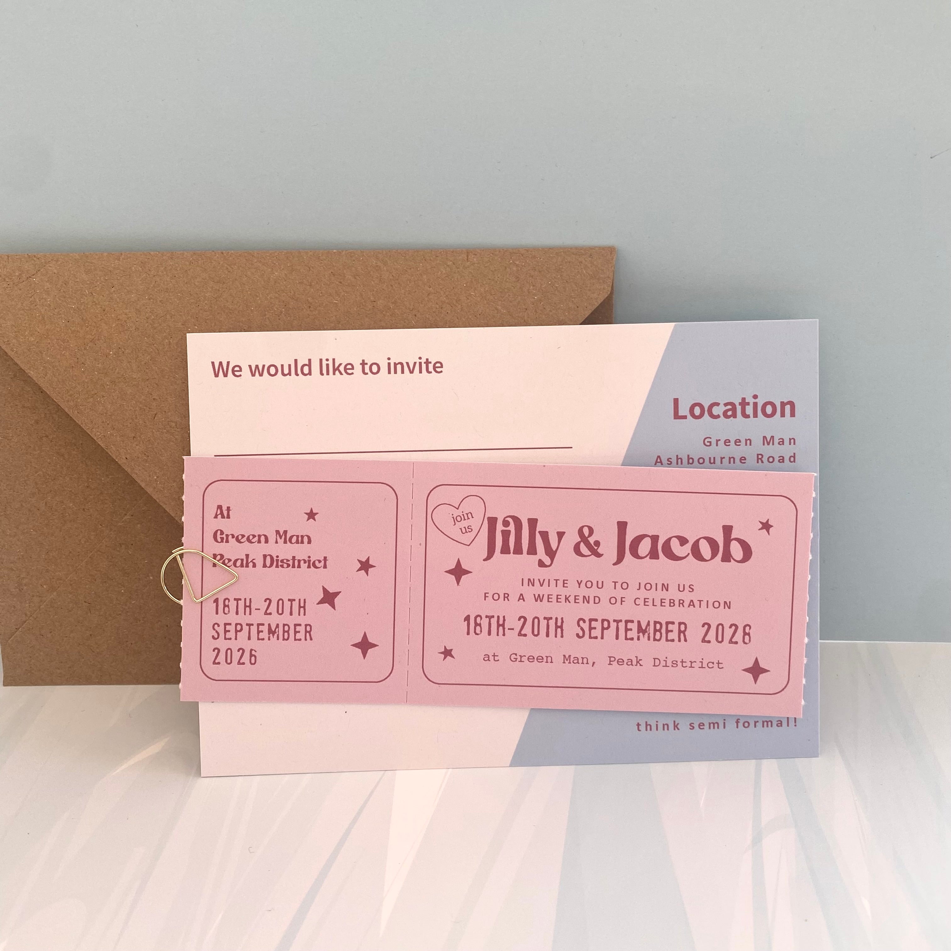 Love Heart Wedding Invitation