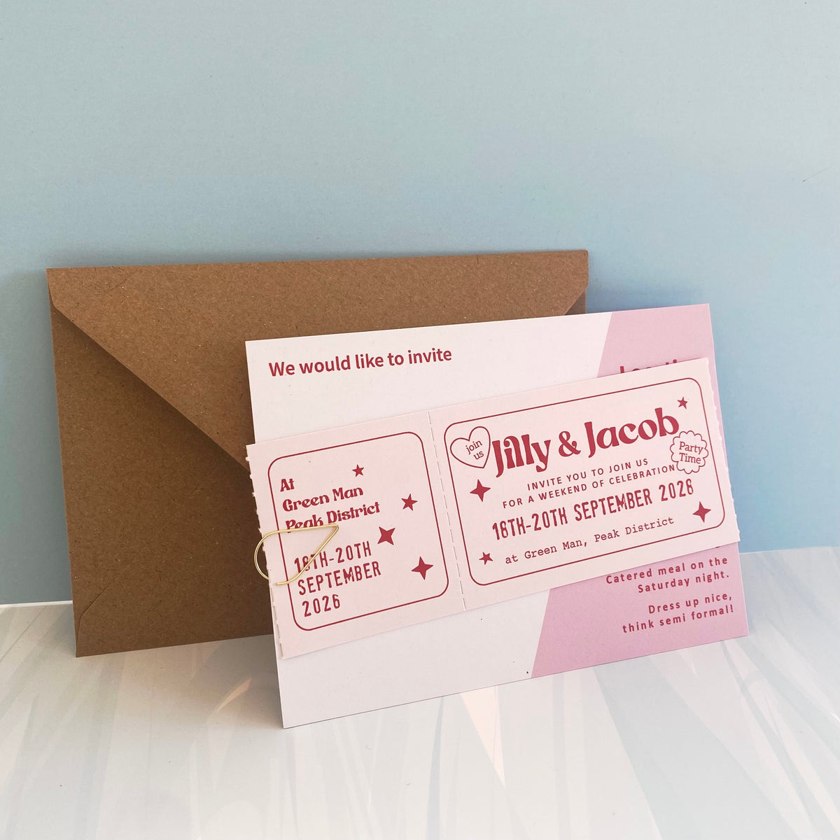 Love Heart Wedding Invitation