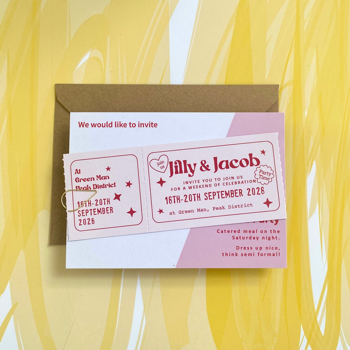 Love Heart Wedding Invitation