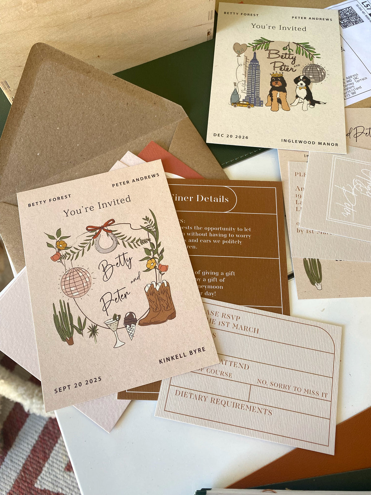 Monogram Style Wedding Invitation