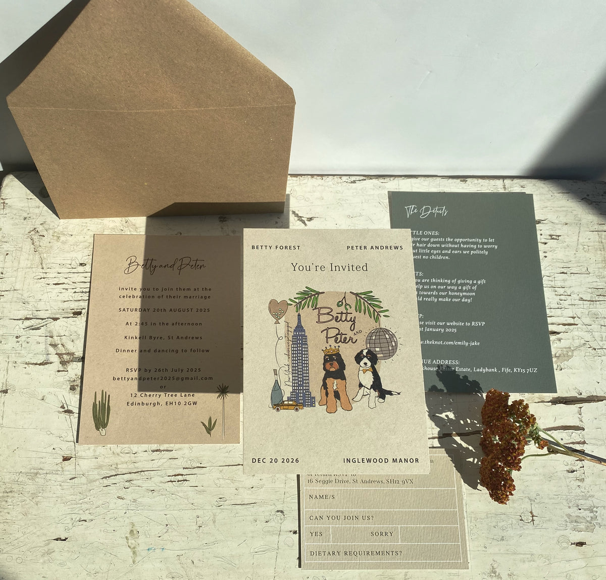 Monogram Style Wedding Invitation