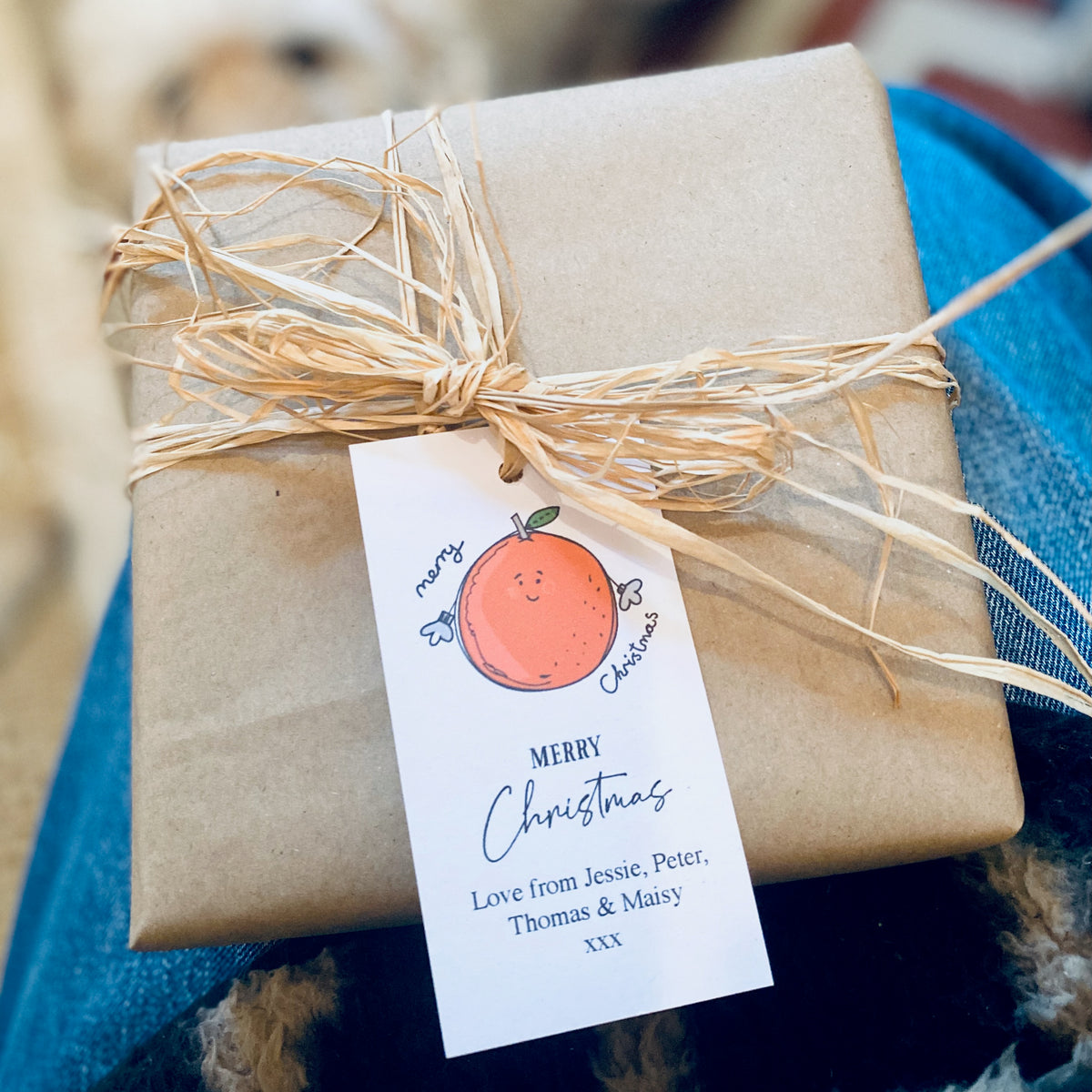 10 Personalised Christmas Satsuma Christmas Gift Tags