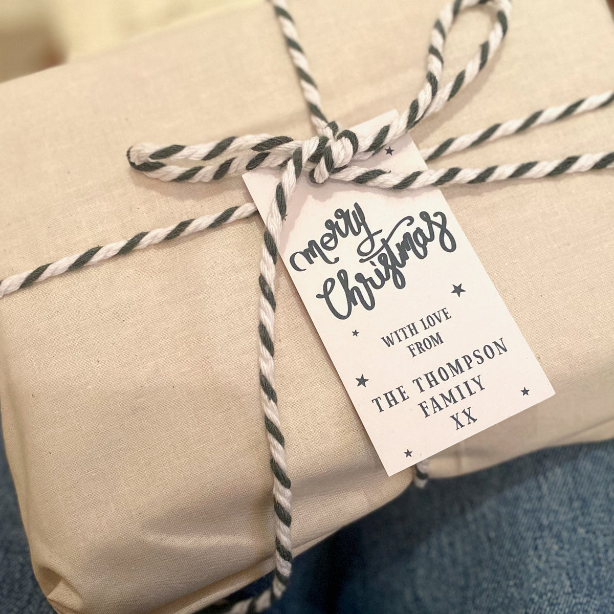 10 Personalised 'Merry Christmas' Christmas Gift Tags