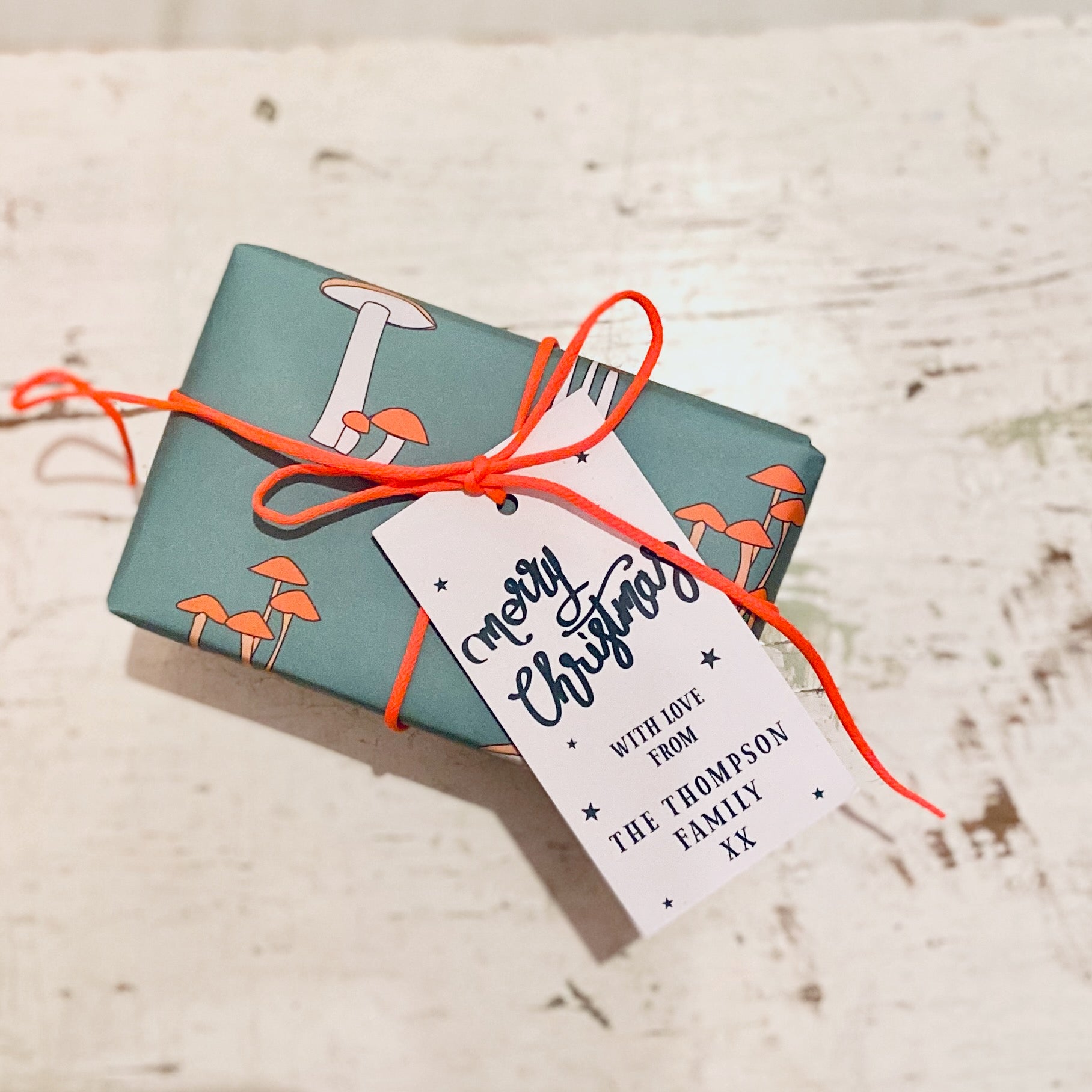 10 Personalised 'Merry Christmas' Christmas Gift Tags
