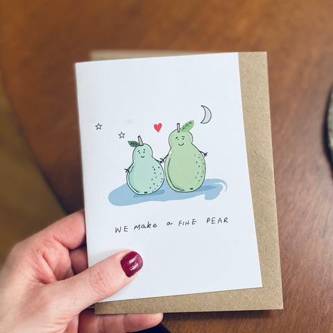 Valentine Funny Pear Couple Card