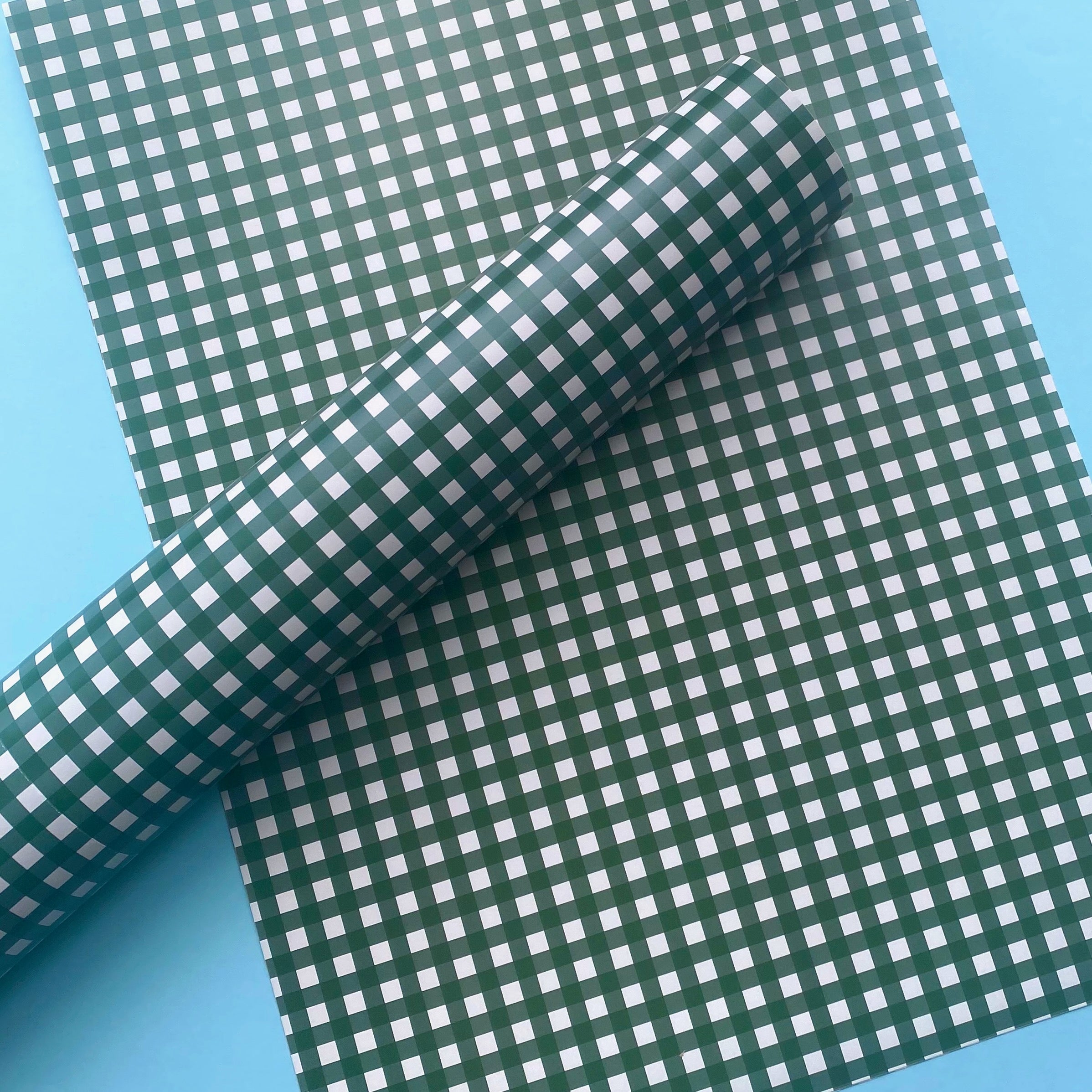 Gingham Green Wrapping Paper
