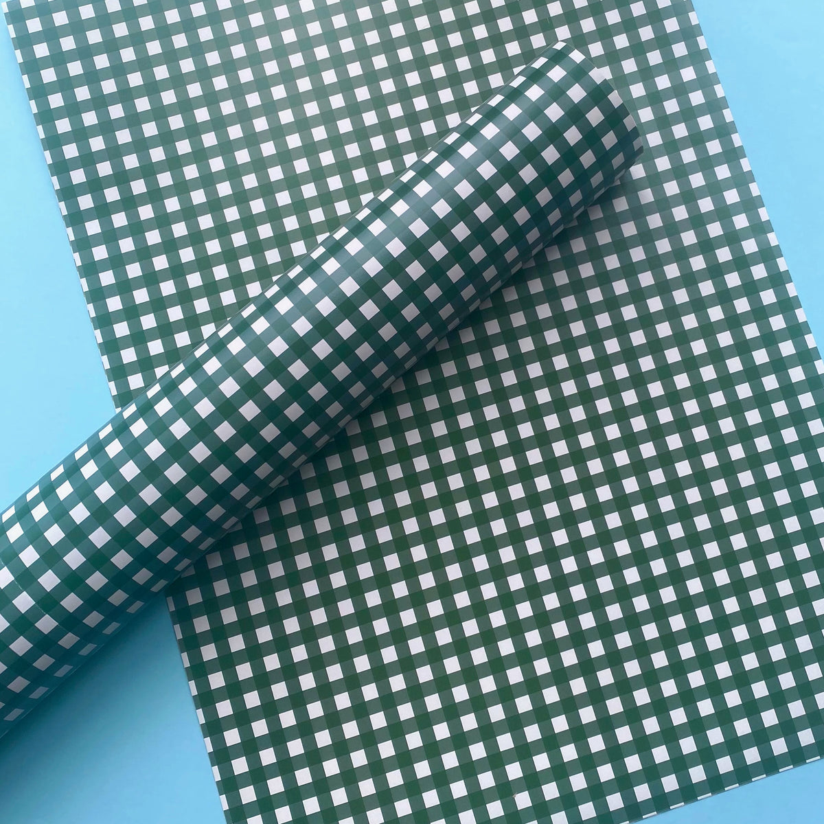 Gingham Green Wrapping Paper