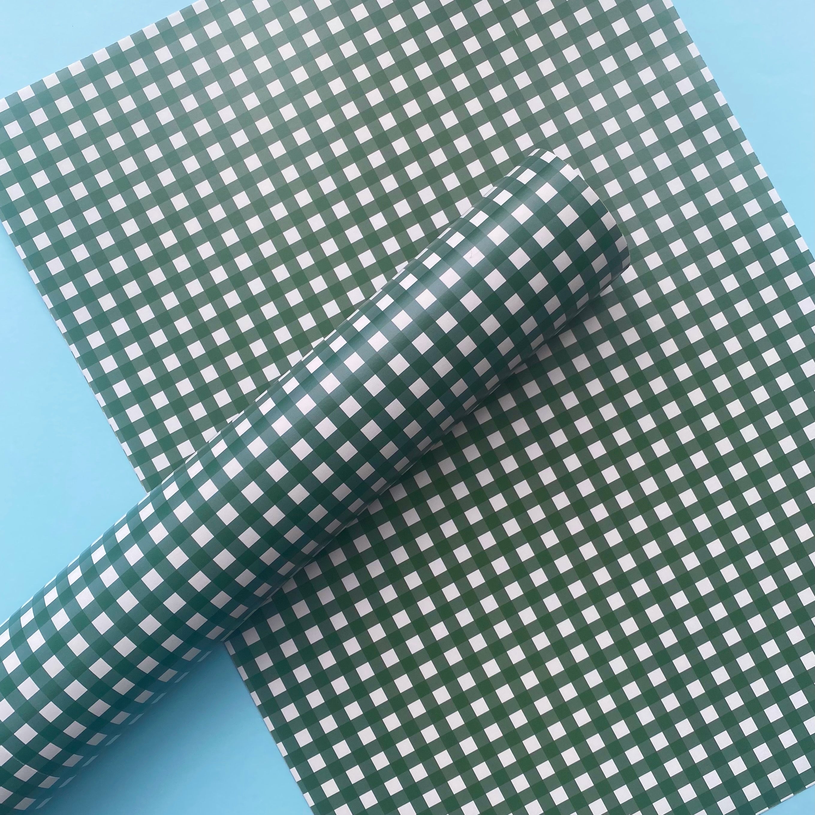 Gingham Green Wrapping Paper