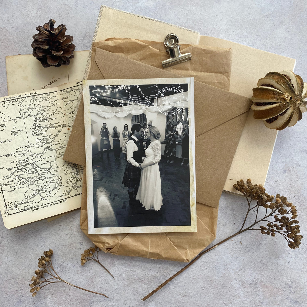 Personalised Vintage Style Thank you Postcards
