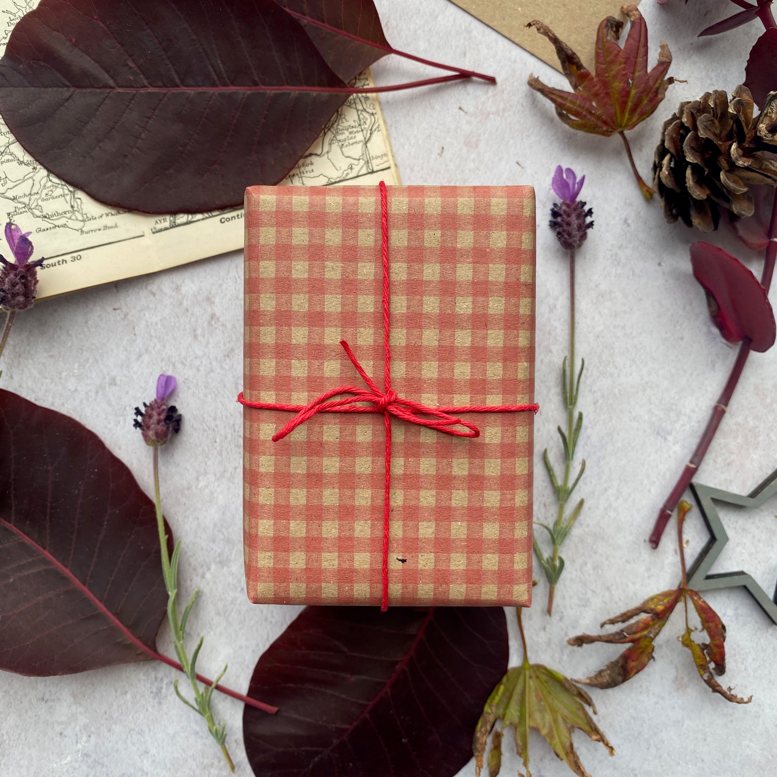 Red Gingham Christmas Wrapping paper