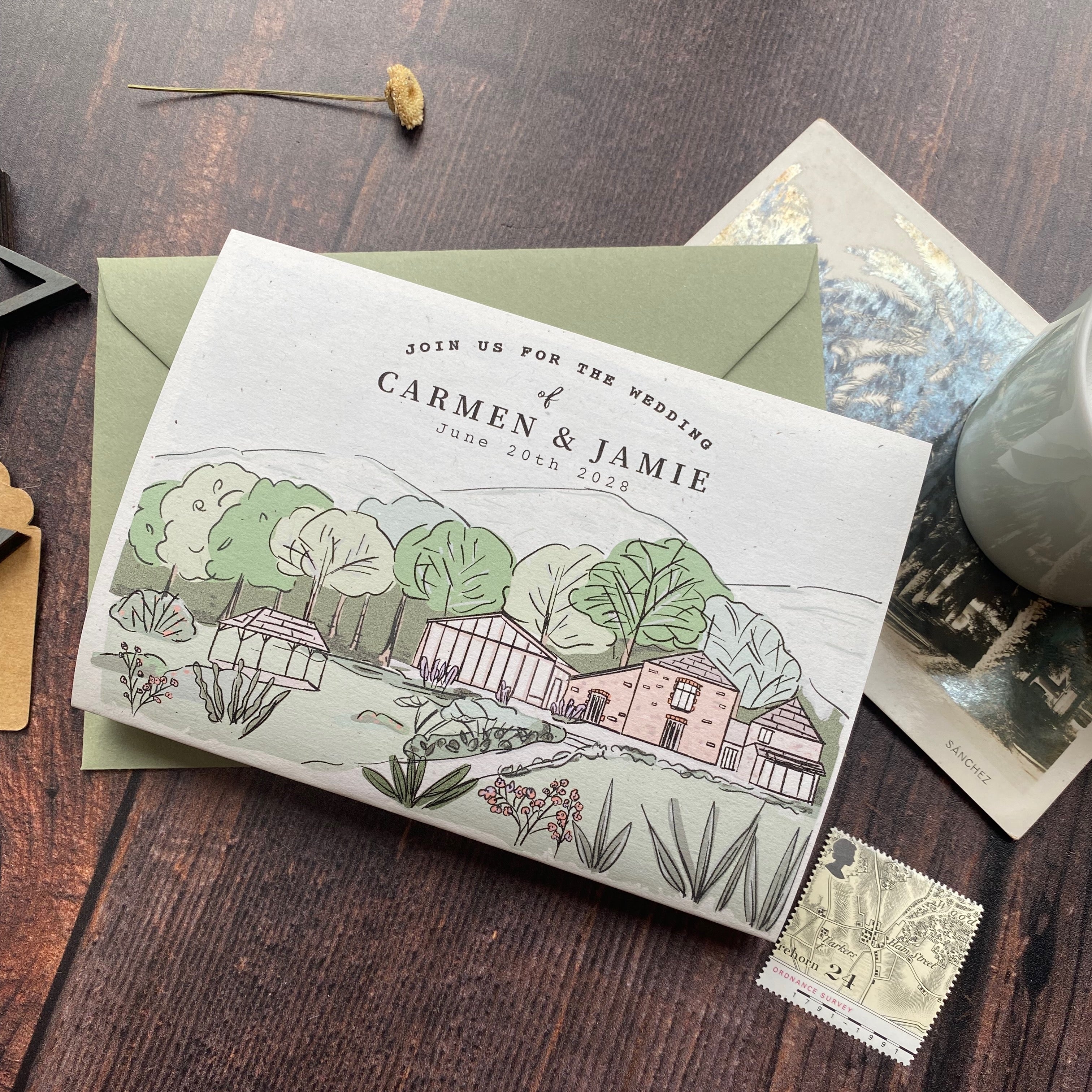 Landscape Venue Wedding Invitation