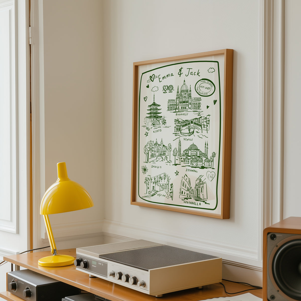 Bespoke Illustrative Travel Memories Print