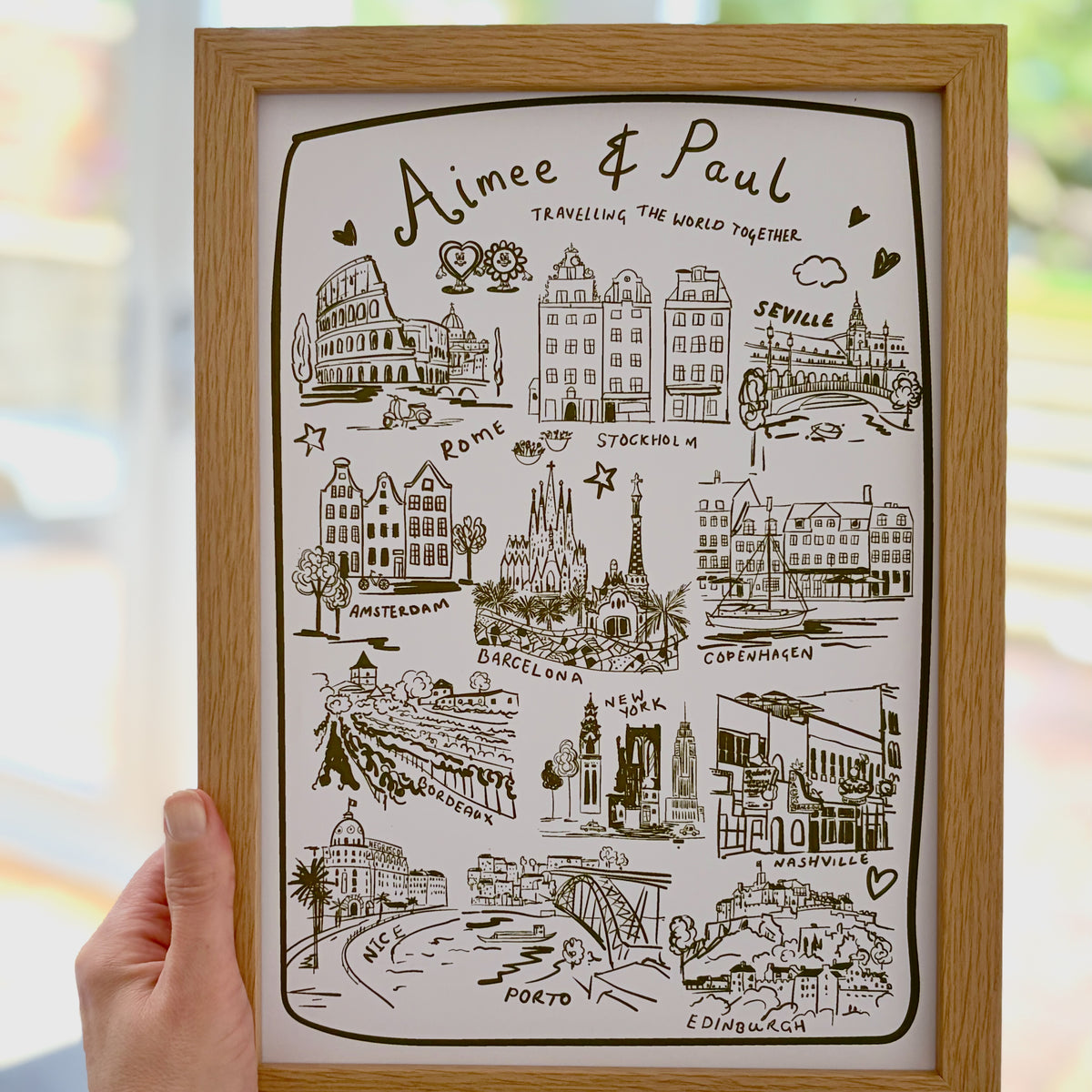 Bespoke Illustrative Travel Memories Print