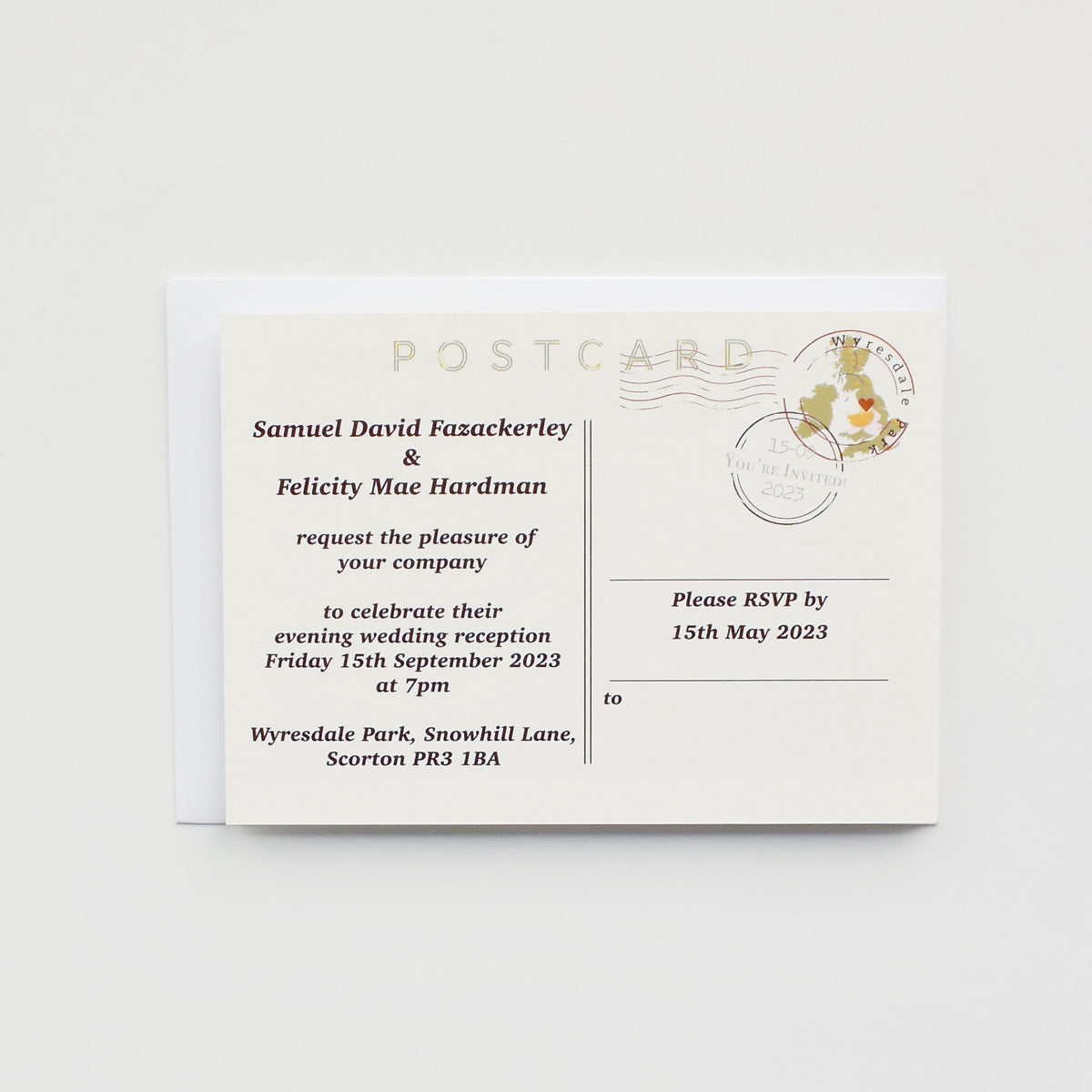Illustrated Bespoke Map Invitation - (autumn)