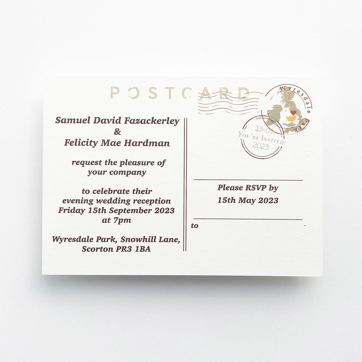 Illustrated Bespoke Map Invitation - (autumn)