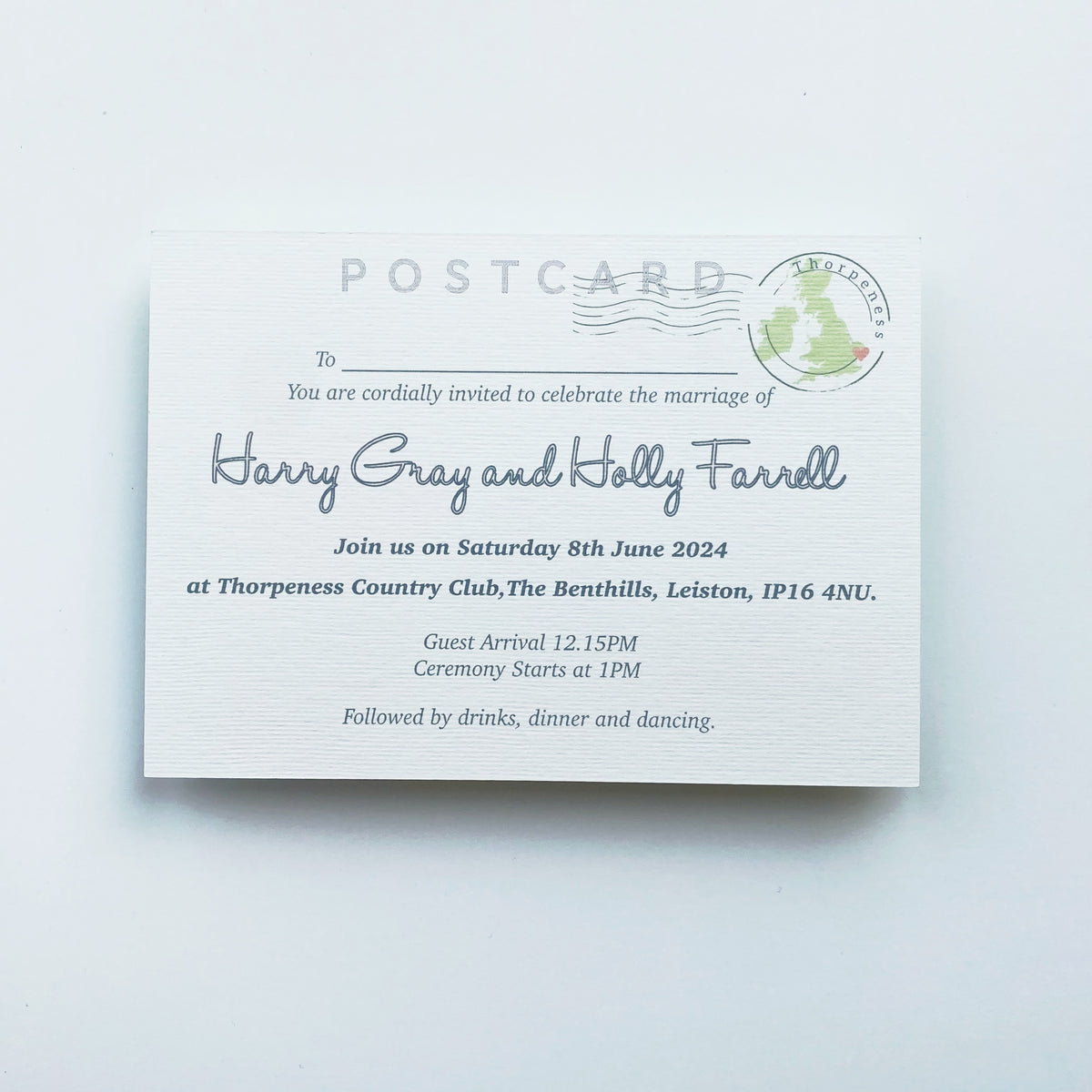 Illustrated Bespoke Map Invitation - Pastel