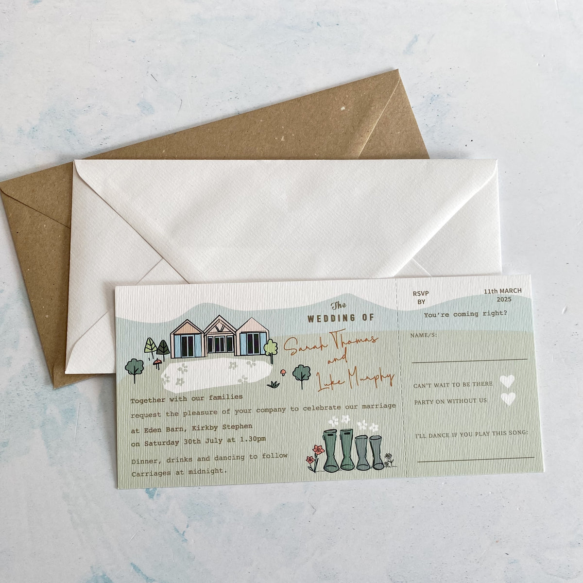 Wedding Venue Ticket Invitation