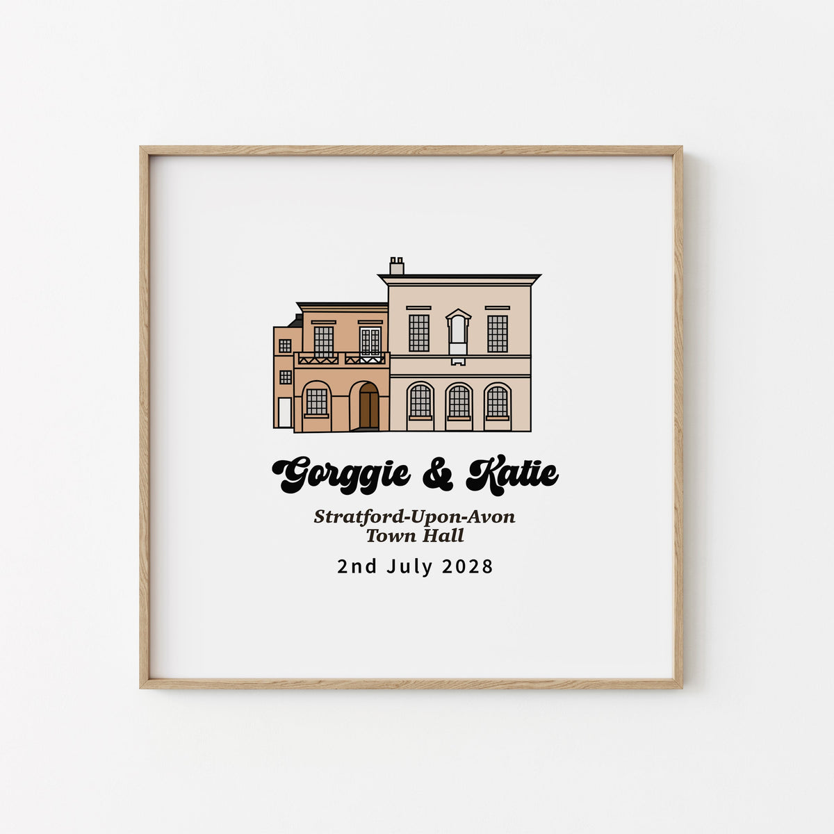 Personalised Wedding Venue Illustration