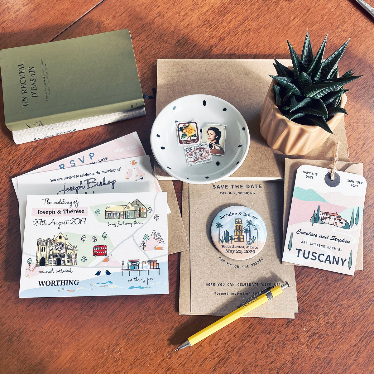 Illustrated Bespoke Map Invitation
