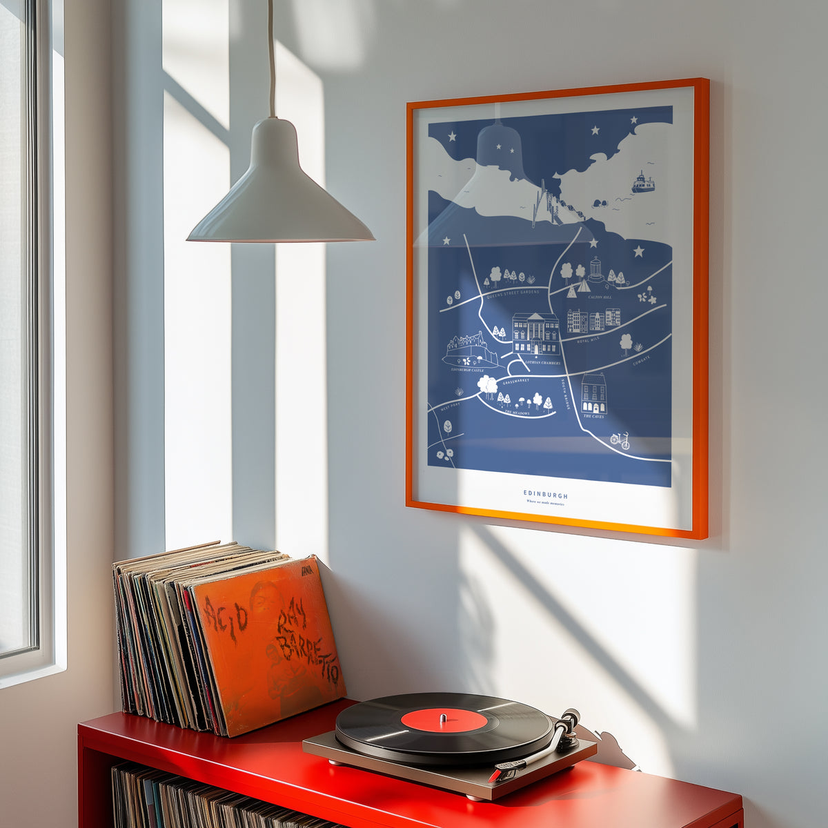 Edinburgh Travel Illustrated Poster Personalised