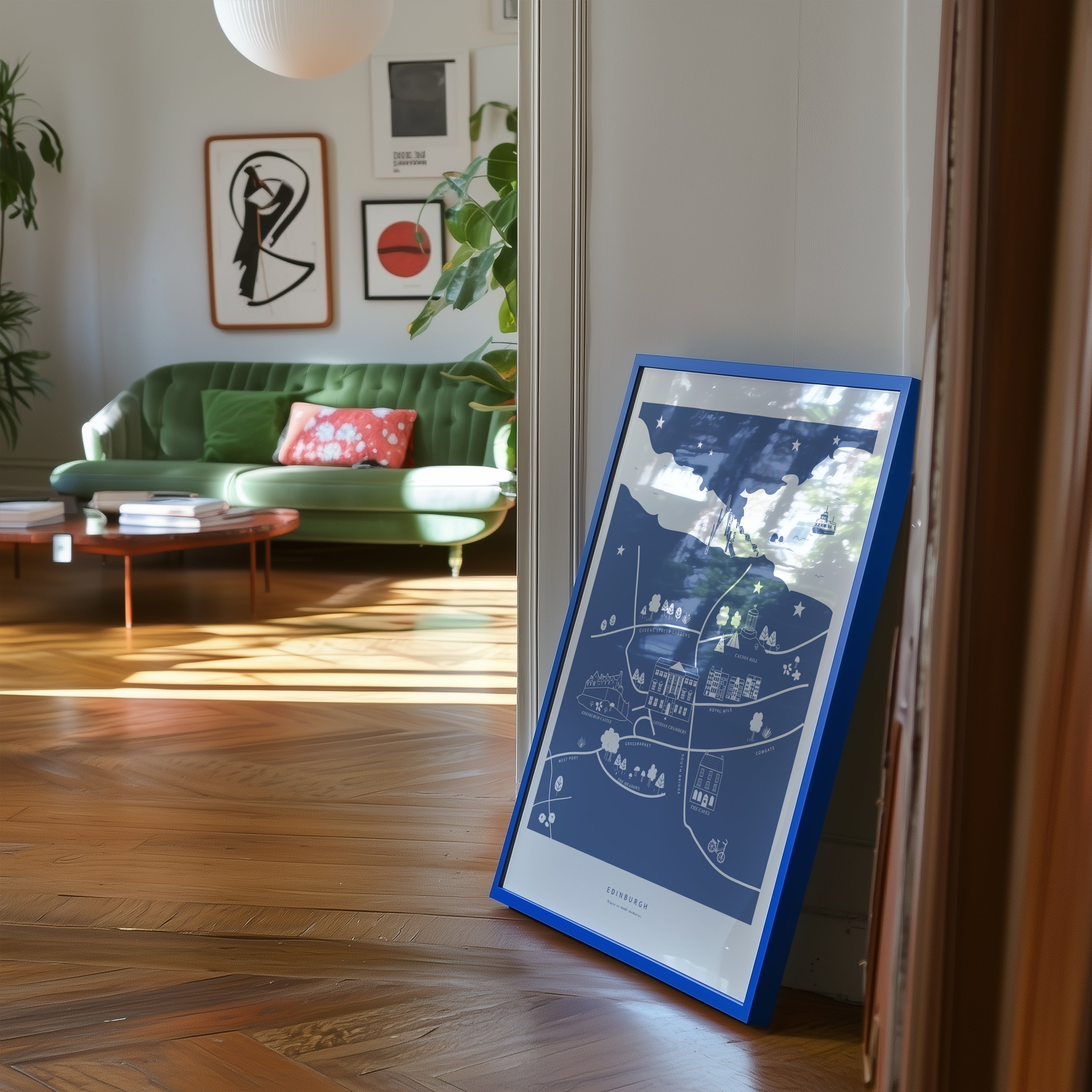 Edinburgh Travel Illustrated Poster Personalised