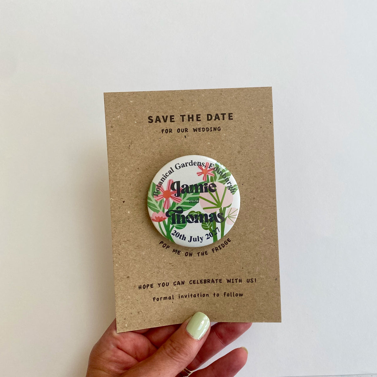 Botanical Hothouse Floral Save The Date Magnet