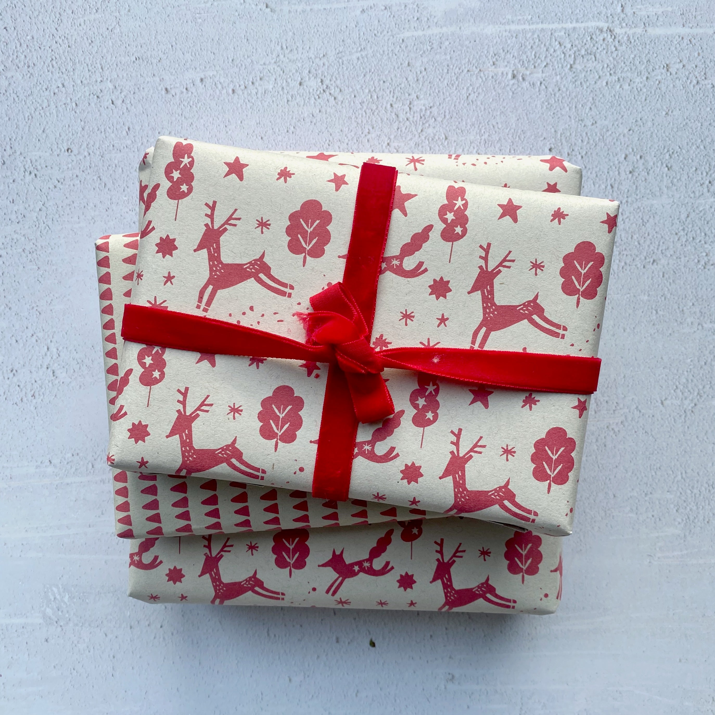 Christmas Scandi Style Paper Fibre Wrapping Paper Set