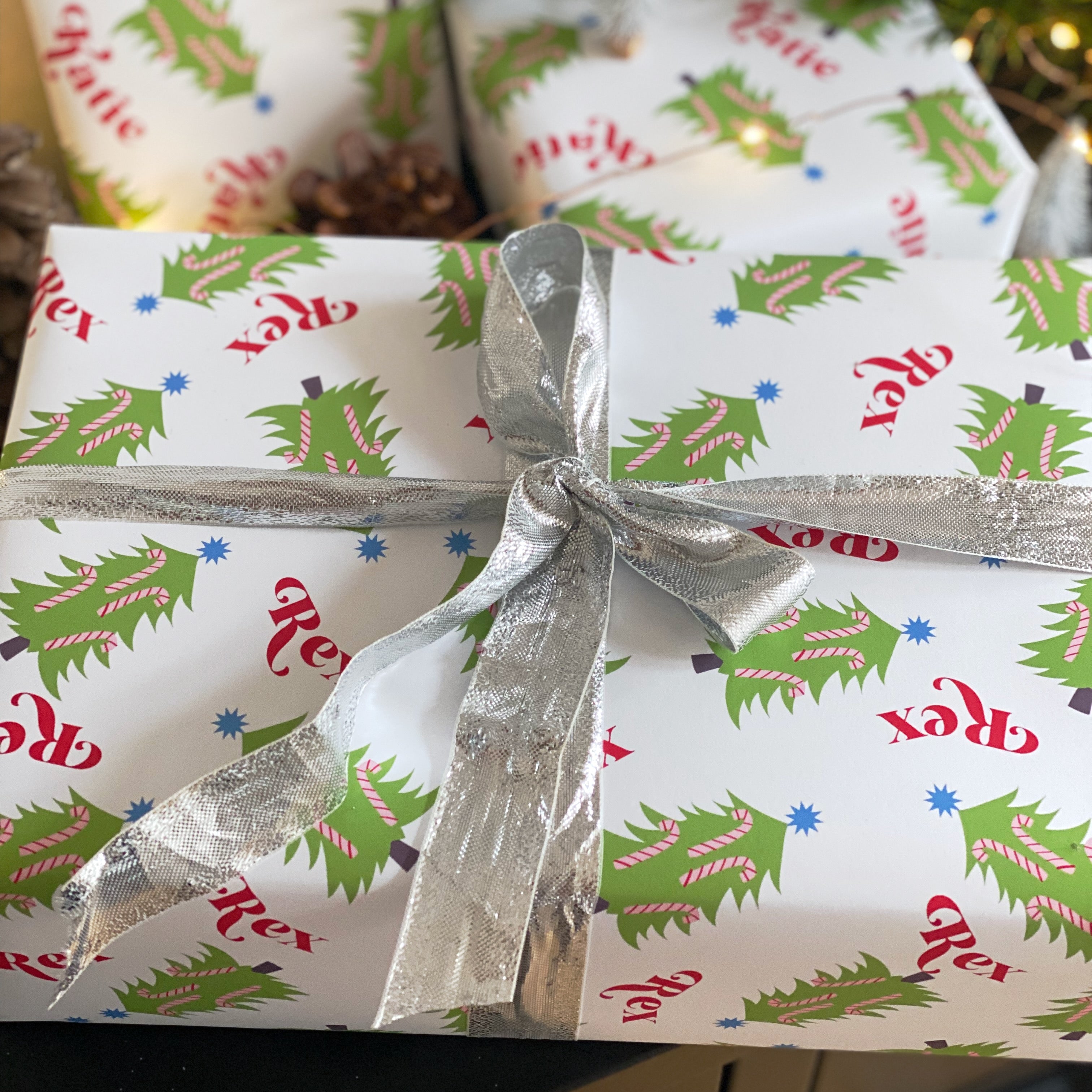 Christmas Tree Personalised Christmas Wrapping Paper