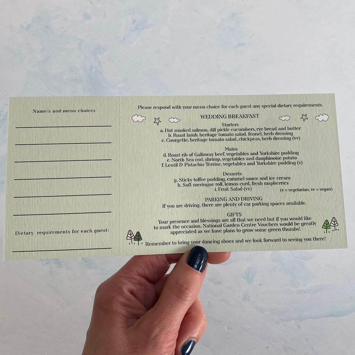 Wedding Venue Illustration Ticket Invitation