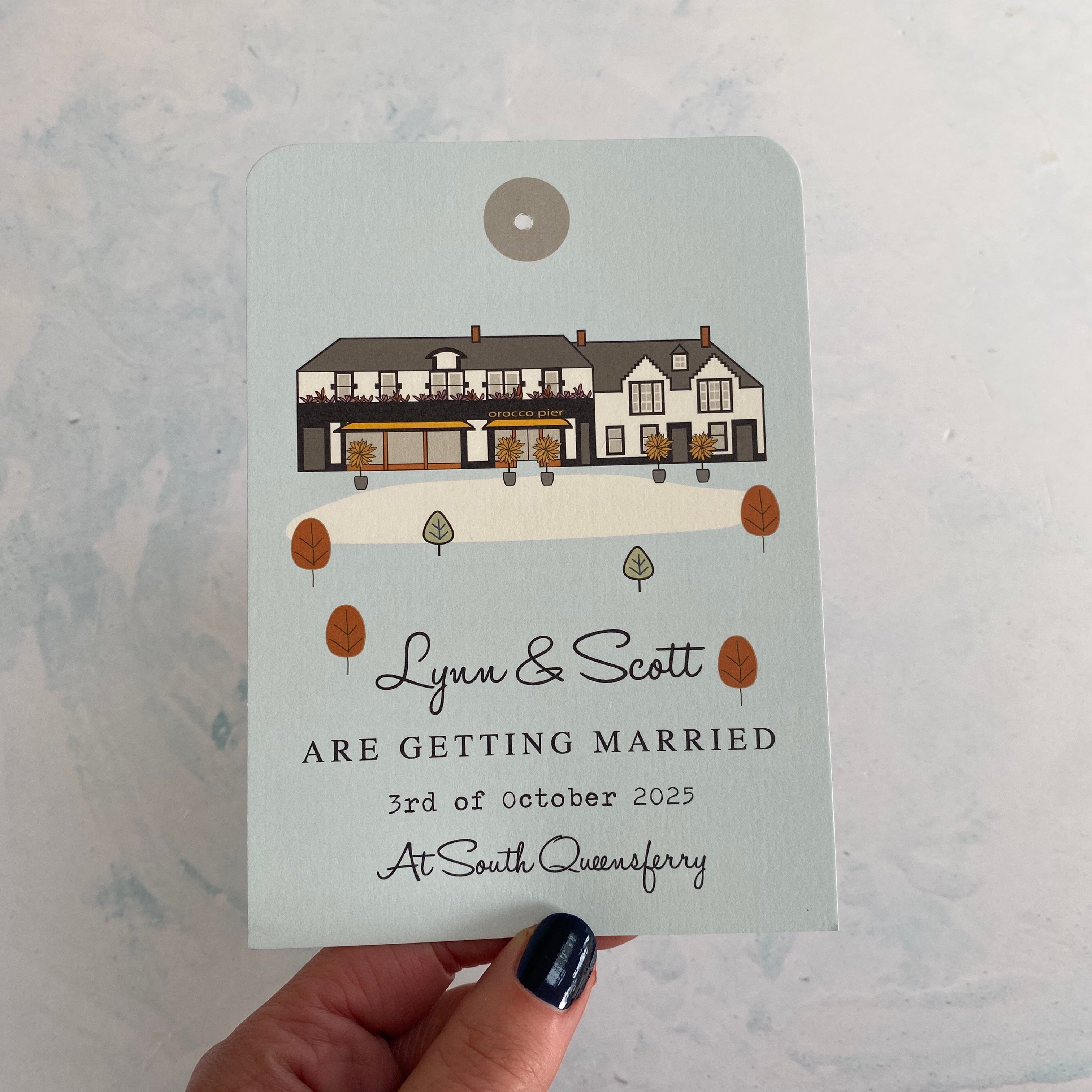 Venue Illustration Wedding Invitation